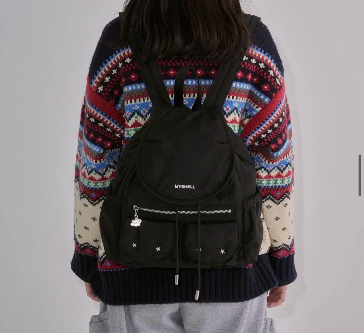 MY SHELL マイシェル ブラック バックパック