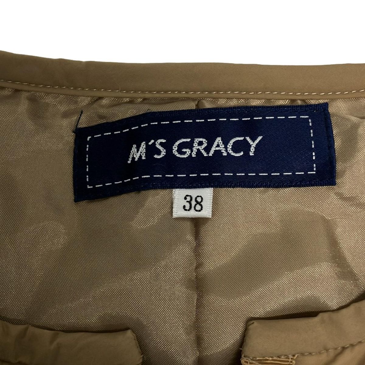 【美品】M'S GRACY エムズグレイシー　ダウンベスト　38 エムズグレイシー M'S GRACY Down Long Gillet ダウンベスト ロング 38