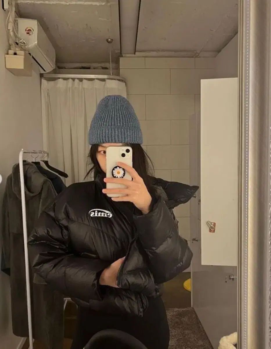 エミス ダック ダウン クロップド ショート ダウン M ブラック