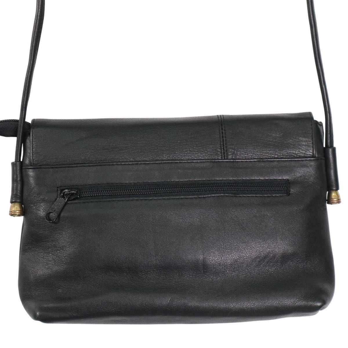 ヴィンテージ】Fendi フェンディ レザー ショルダーバッグ ブラック