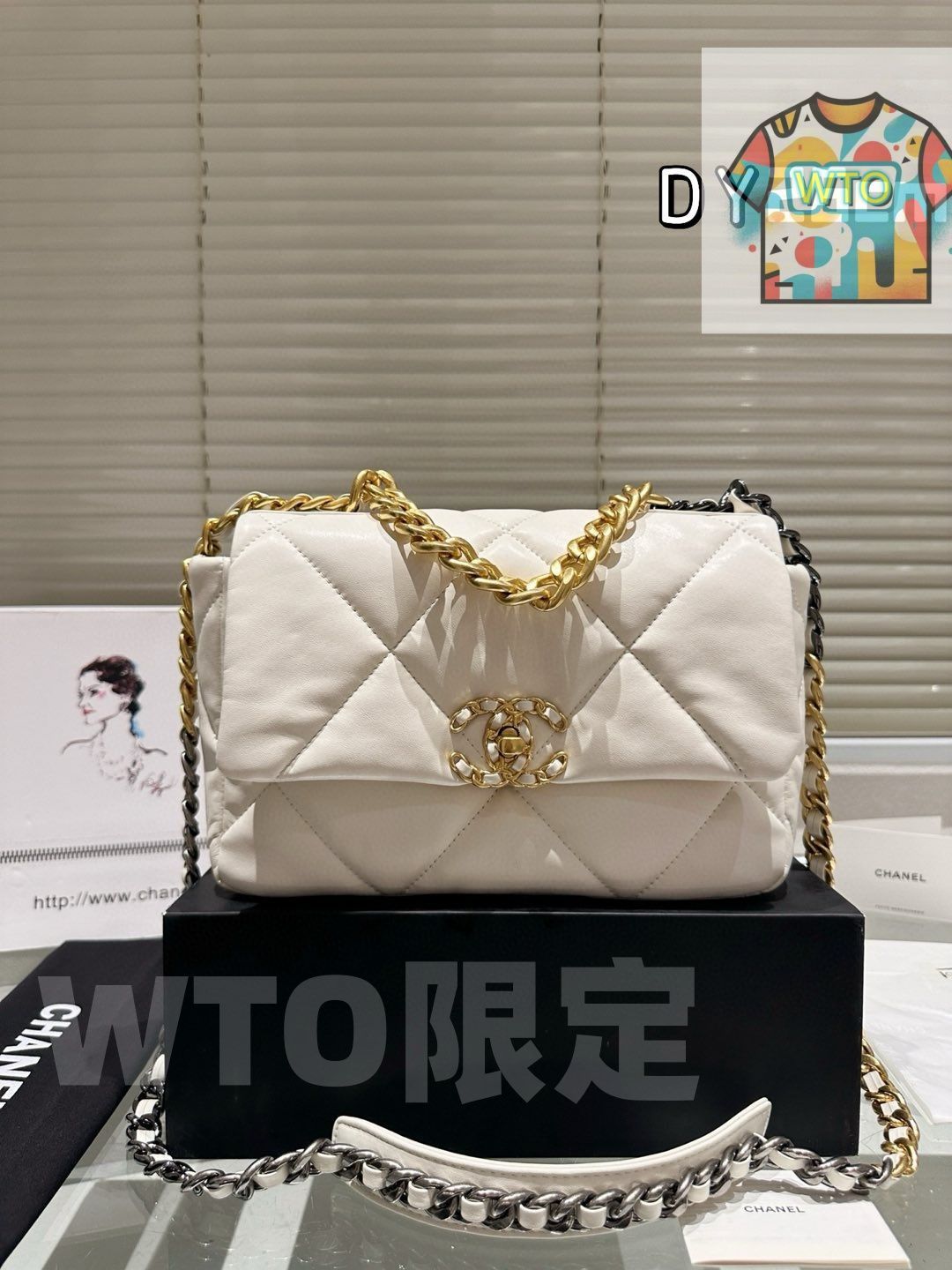 WTO通販 CHANEL 19 フラップバッグ 26cm ゴートスキン ブラック-WTO輸入-IWY94
