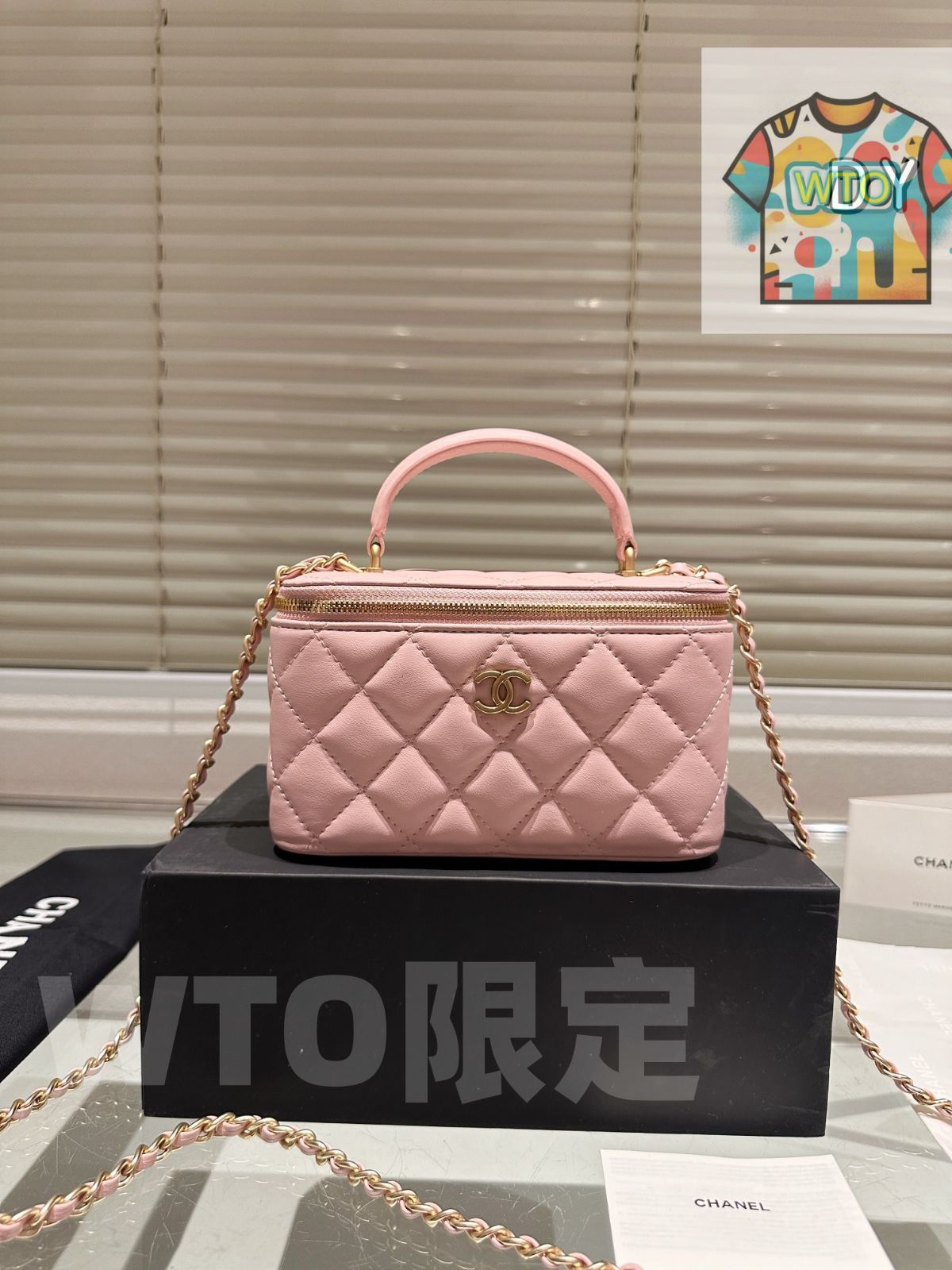 人気満点商品再入荷！ WTO通販 CHANEL リップスティックケース ハンドル付き メイクボックス サイズ 20cm -WTO輸入-CEV05 新作モデル登場！