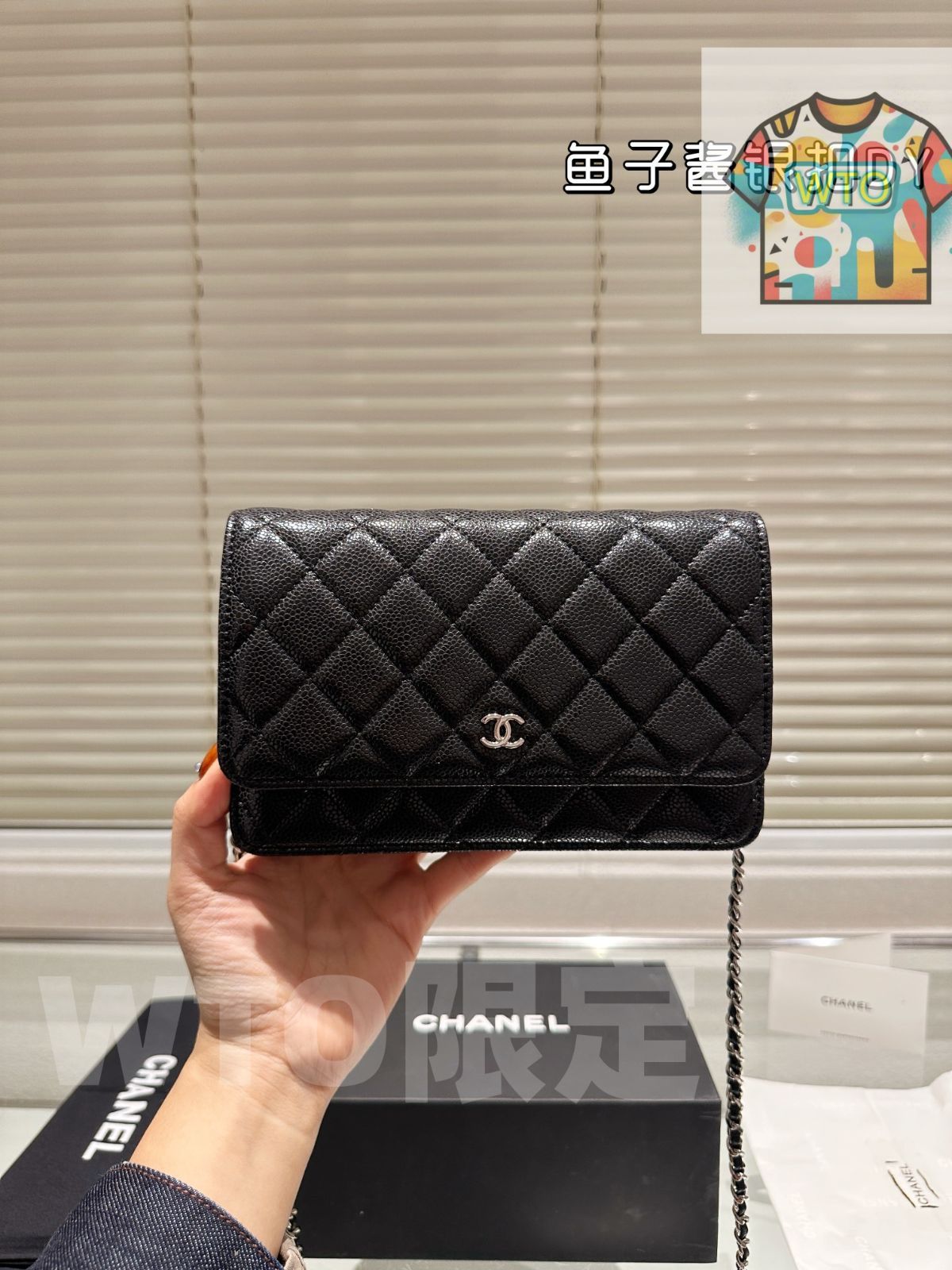 WTO通販 CHANEL フィッシュローン ウォレットオンチェーン WOC クラゲタン ミニバッグ-WTO輸入-INX28