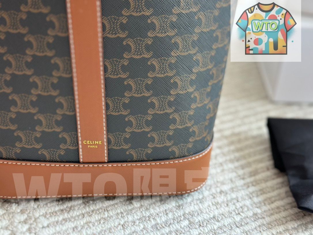 WTO通販 Celine バケットバッグ 18×21cm ニューモデル ヴィンテージプリント-WTO輸入-VYH13