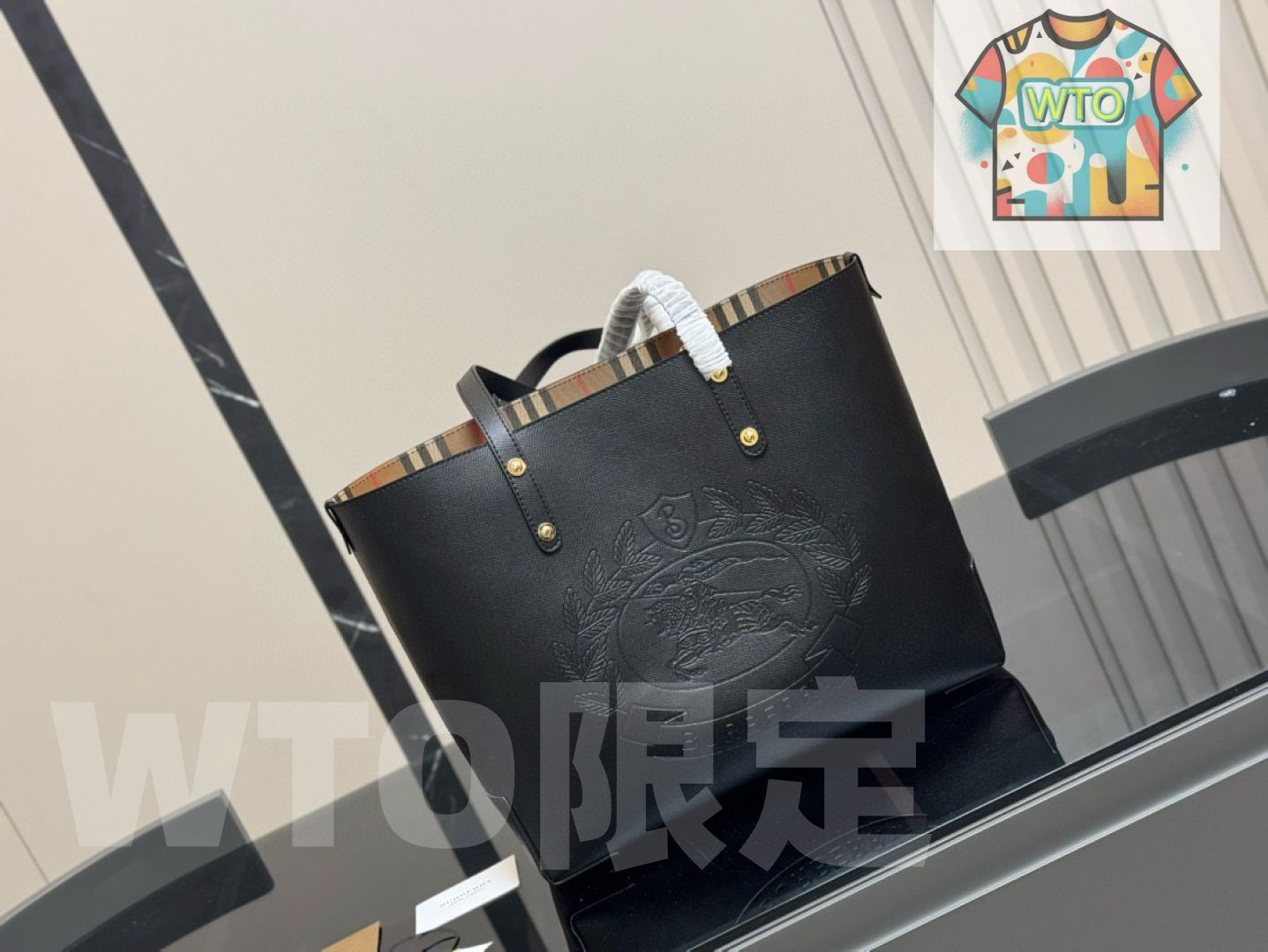 WTO通販 Burberry Canvas Shopping Tote Bag 35×30cm-WTO輸入-HIQ49