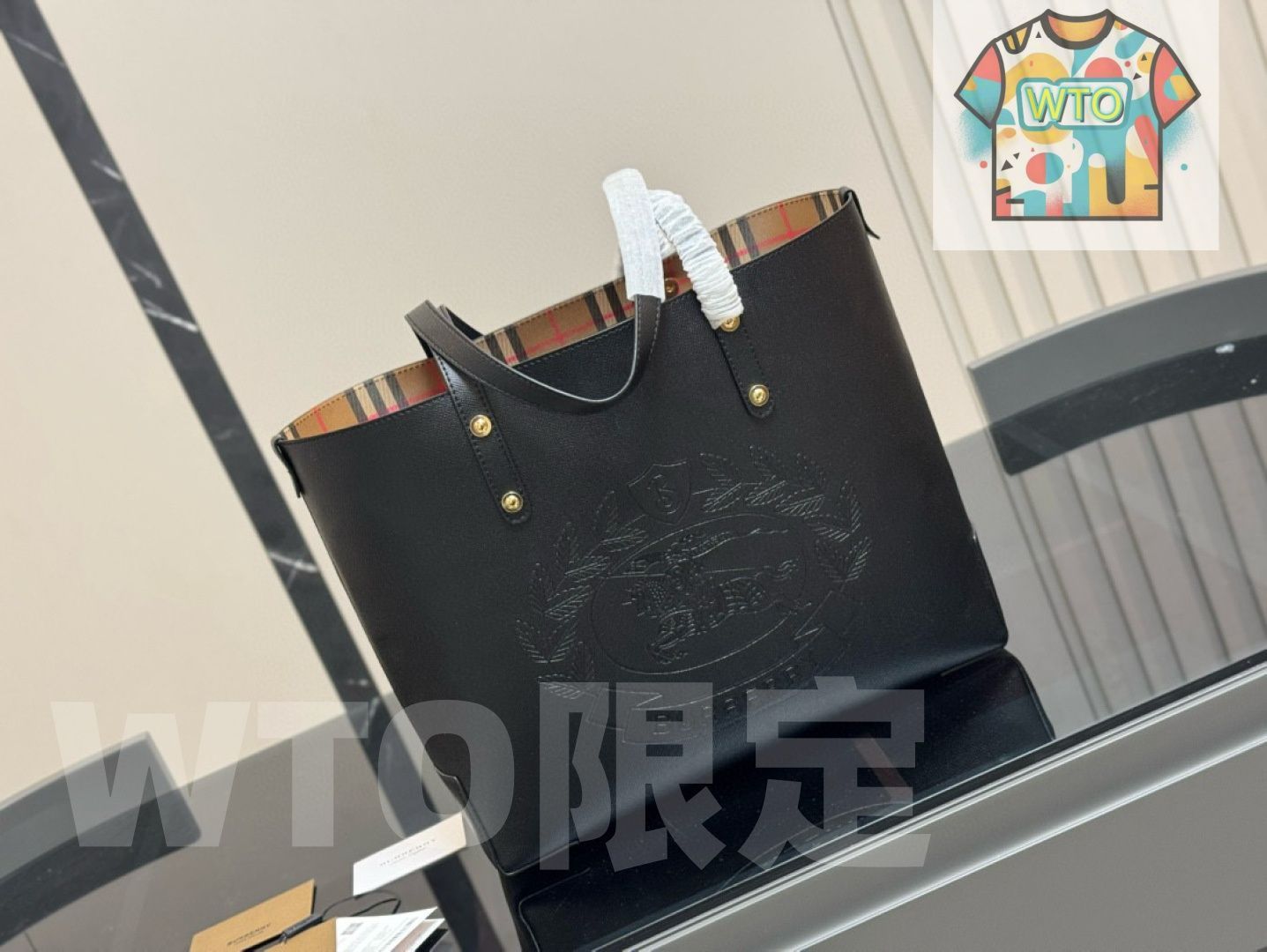 WTO通販 Burberry Canvas Shopping Tote Bag 35×30cm-WTO輸入-HIQ49 GINKGOPHARMACY_COM