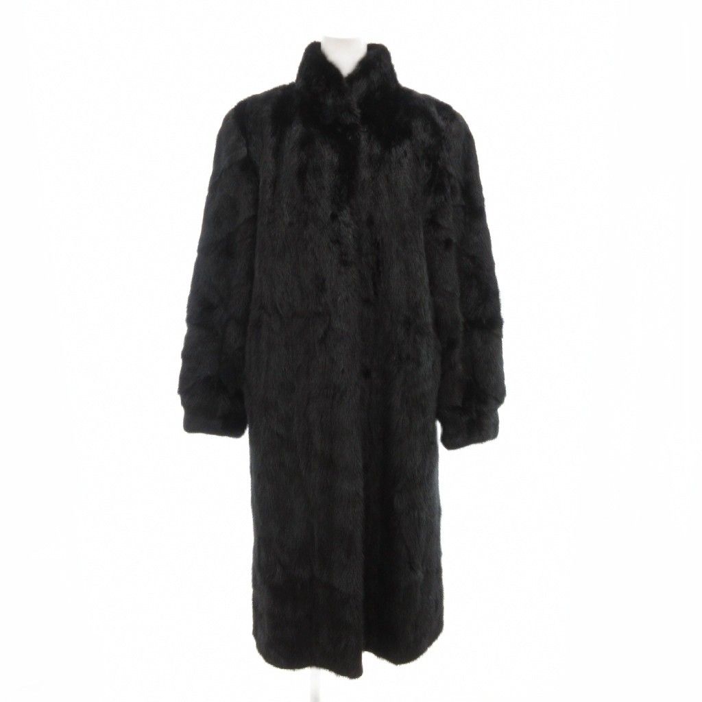 ベルビジョン belle vison 銀サガ ファーコート 13 ブラックミンクファー 毛皮 ロング丈 黒 ブラック AE GY17