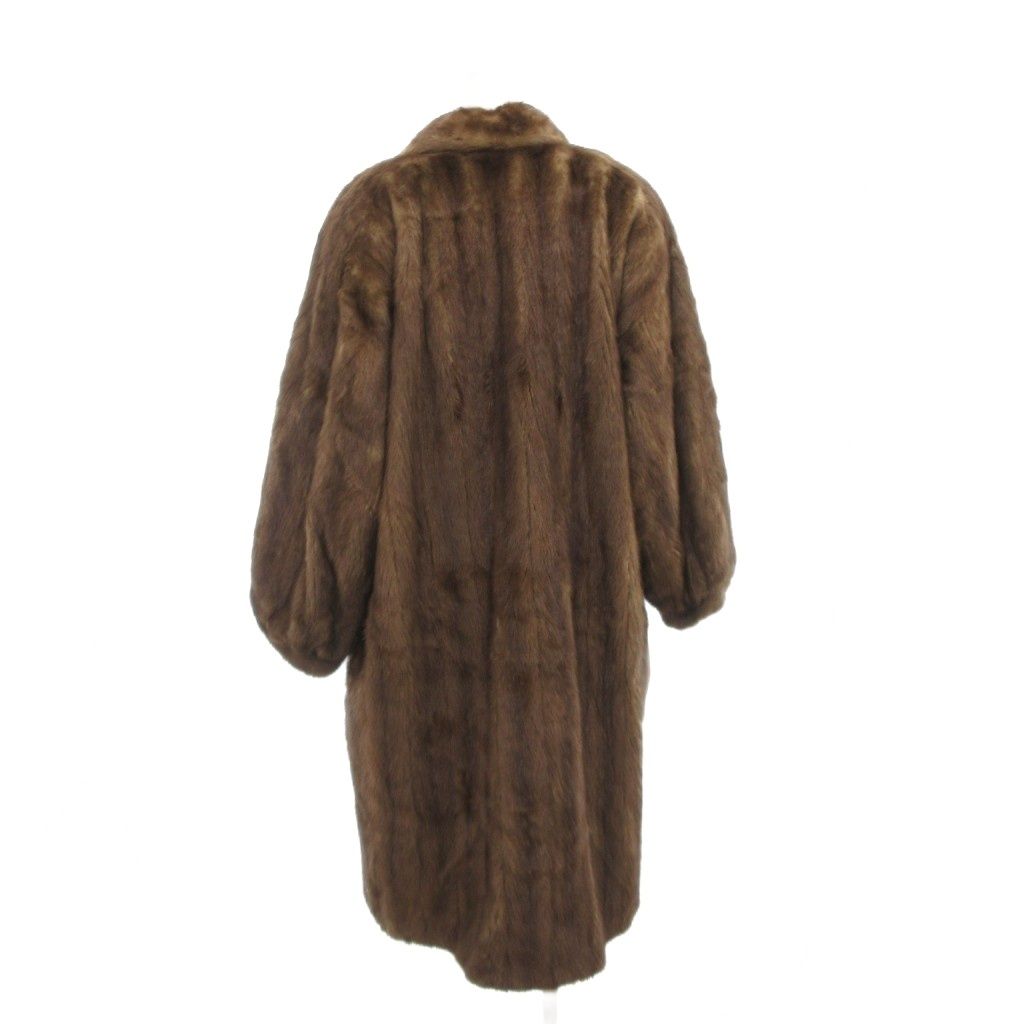 サガミンク SAGA MINK 銀サガ ファーコート F ミンクファー 毛皮 ロング丈 茶 ブラウン AE GY17