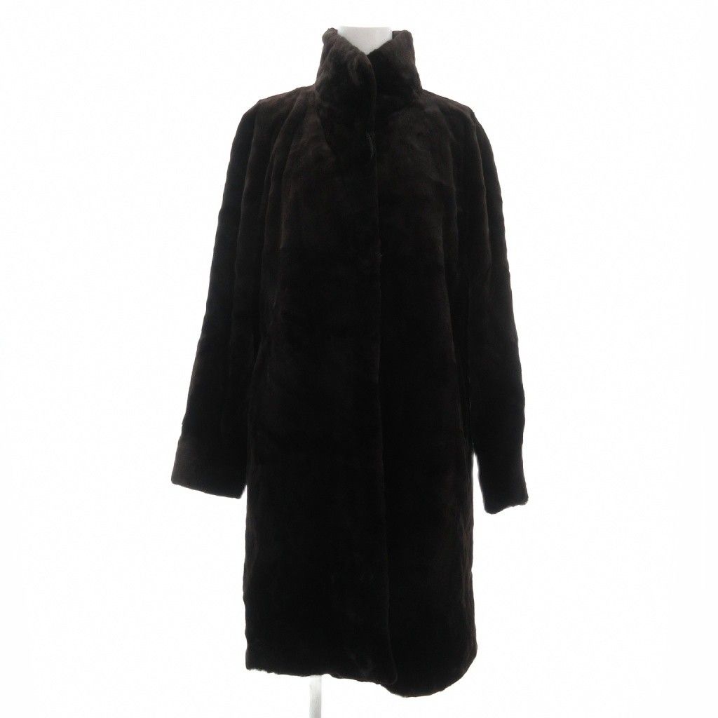 ヴァレンティノ ヴァレンチノ VALENTINO Furs ダークミンク ファー コート 毛皮 シェアード ロング F ダークブラウン UO GY18
