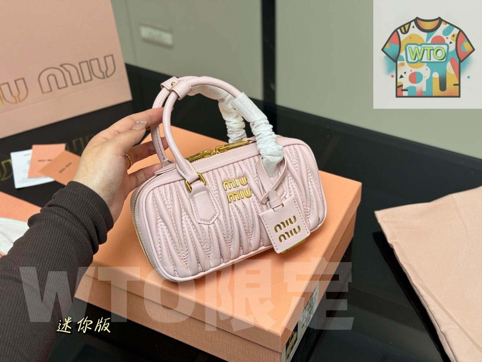 WTO通販 Miu Miu Mini Bowling Bag ミュウミュウ ミニ ボウリング バッグ-WTO輸入-XLP55