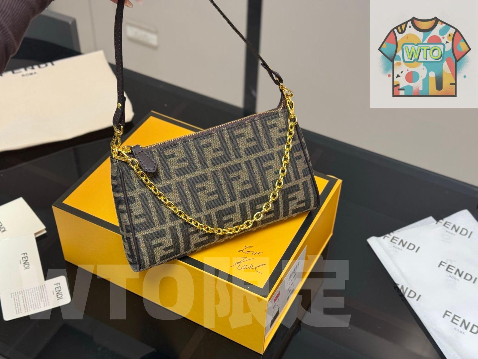 WTO通販 Fendi Large Mahjong Bag フェンディ ラージ マージョンバッグ-WTO輸入-UKB39