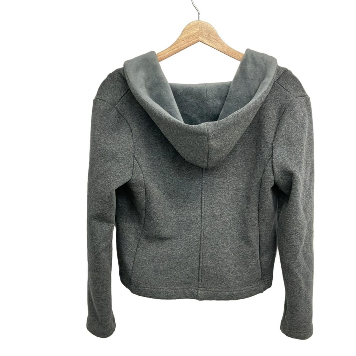 M S GRACY エムズグレイシー ジャケット サイズ38 M レディース - ダークグレー 長袖 裏起毛 リボン フーディ 秋 冬