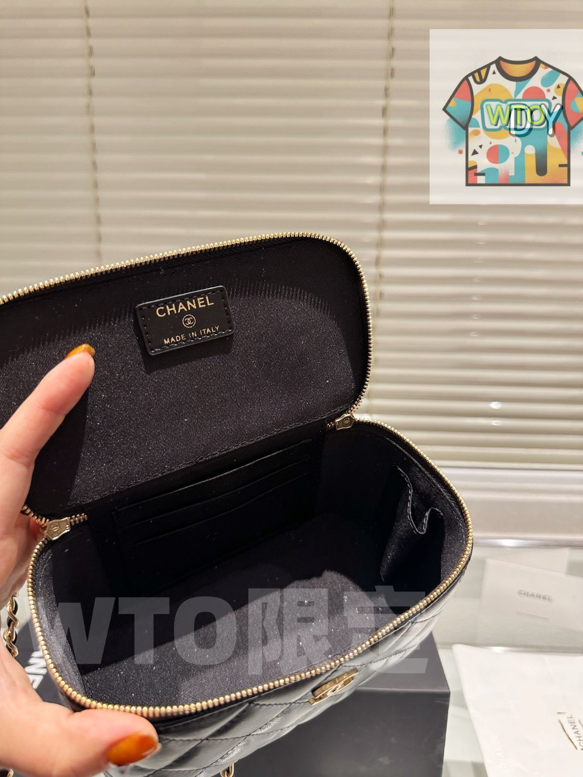 WTO通販 CHANEL リップスティックケース ハンドル付き メイクボックス サイズ 20cm -WTO輸入-CEV05