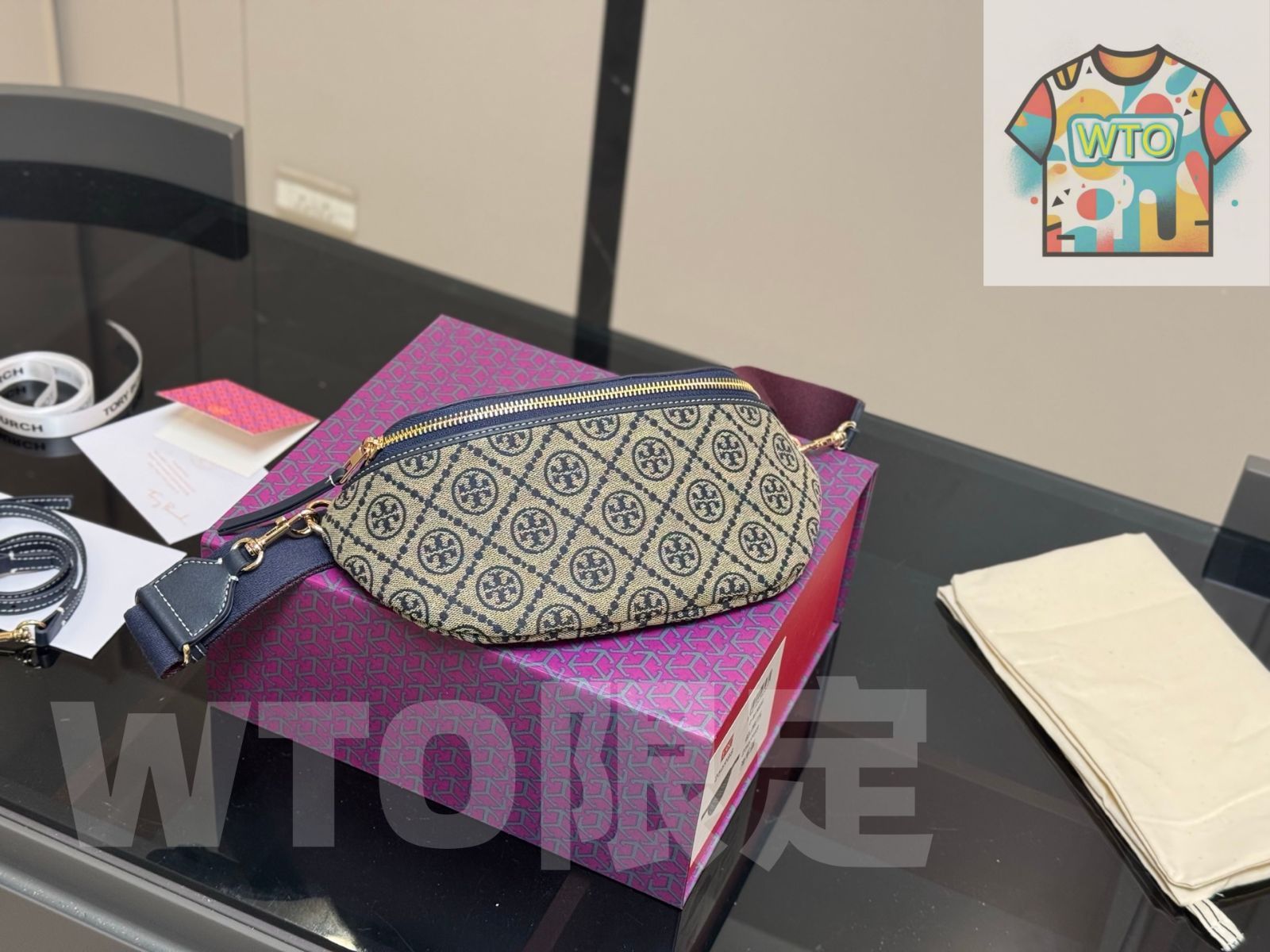 WTO通販 Tory Burch Underarm Chest Bag トーリーバーチ アンダーアーム チェストバッグ 老花柄 -WTO輸入-QIO03