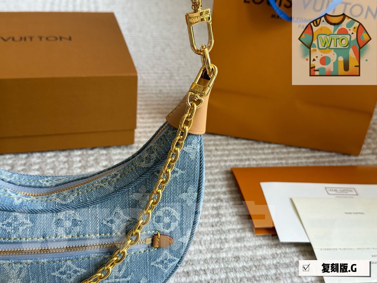 WTO通販 L Brand Denim Underarm Bag ラブランド デニム アンダーアームバッグ-WTO輸入-ZQE33