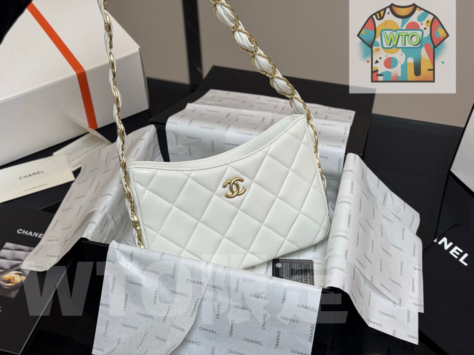 WTO通販 Chanel 24K アームホボバッグ 23×16cm ラムスキン-WTO輸入-YTZ12