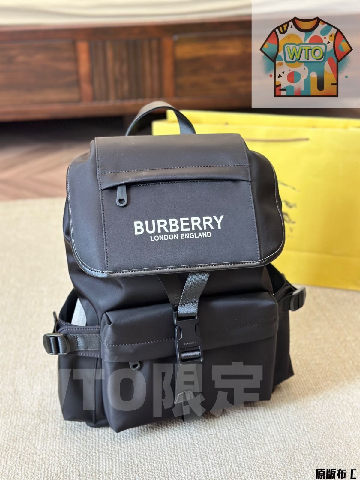 シャツ WTO通販 Burberry The Rucksack メンズナイロンバックパック 33×45cm-WTO輸入-COH57