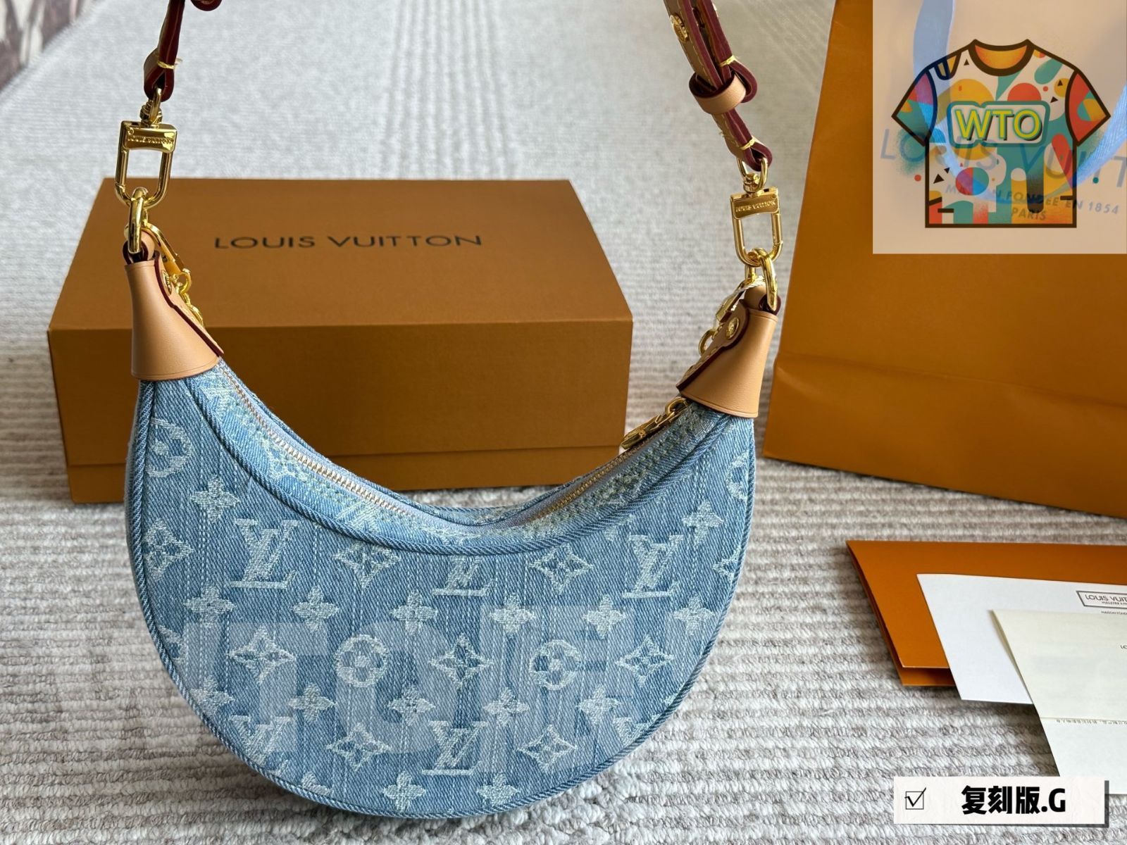  WTO通販 L Brand Denim Underarm Bag ラブランド デニム アンダーアームバッグ-WTO輸入-ZQE 33 ショルダーバッグ ショルダーバッグ