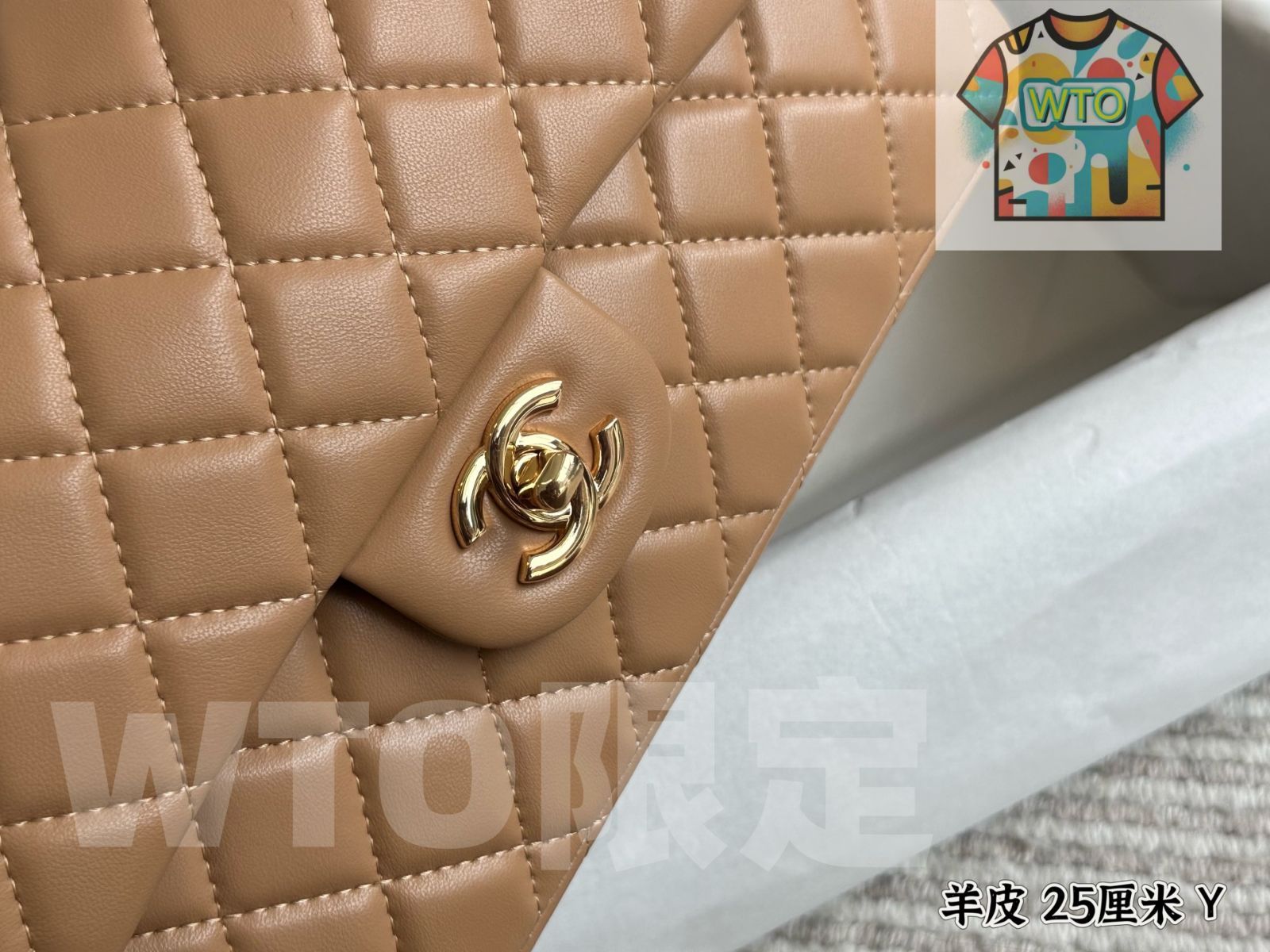 WTO通販 Chanel CF バッグ 25cm ミニ ラムスキン-WTO輸入-IKH24