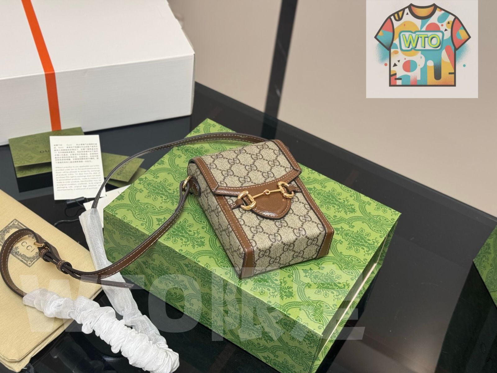 WTO通販 Gucci 1955 Horsebit モバイルバッグ 17×11.5×4cm カスタムバージョン-WTO輸入-VSL21