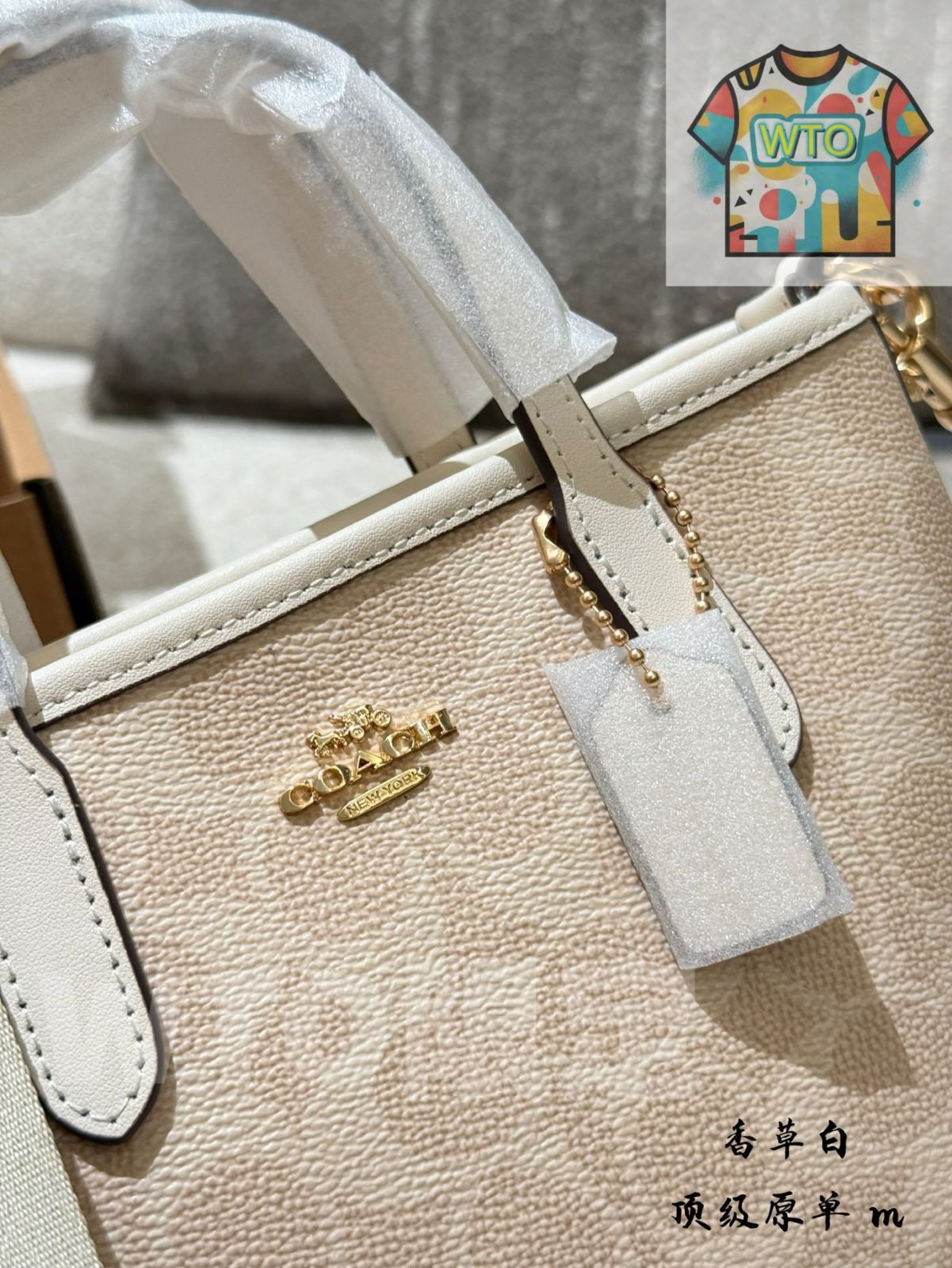 WTO通販 COACH City15 ミニトート チョークホワイト 15cm-WTO輸入-ZAA62