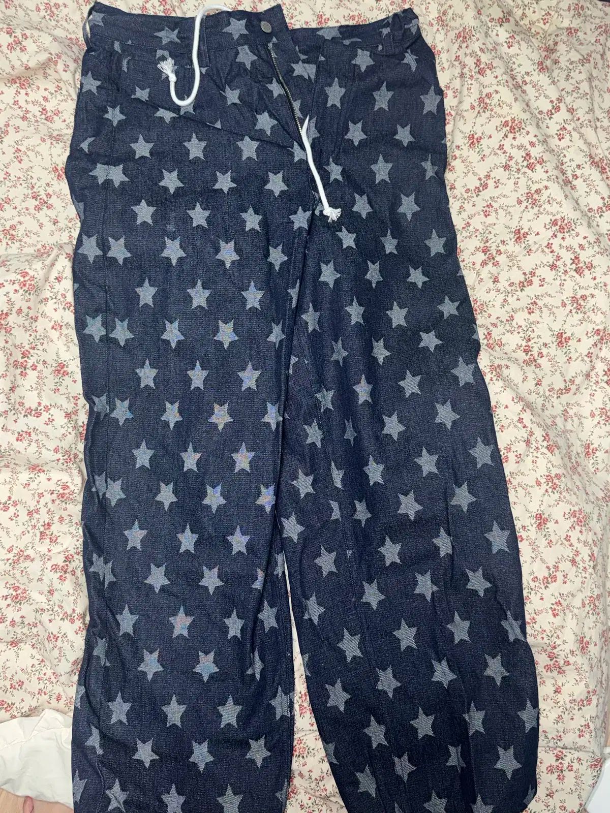 ウェブハウス英智チェーンデニムパンツ - スター Indigo