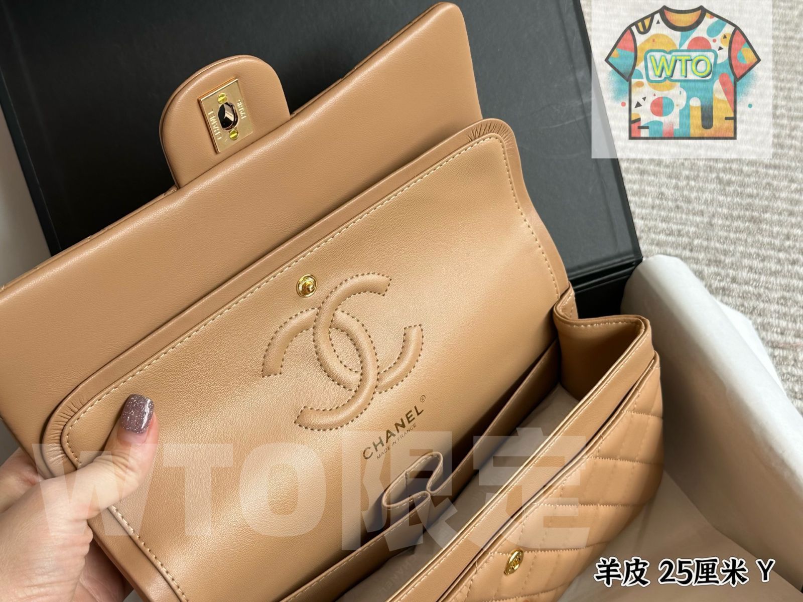  WTO通販 Chanel CF バッグ 25 cm ミニ ラムスキン-WTO輸入-IKH 24 ショルダーバッグ ショルダーバッグ