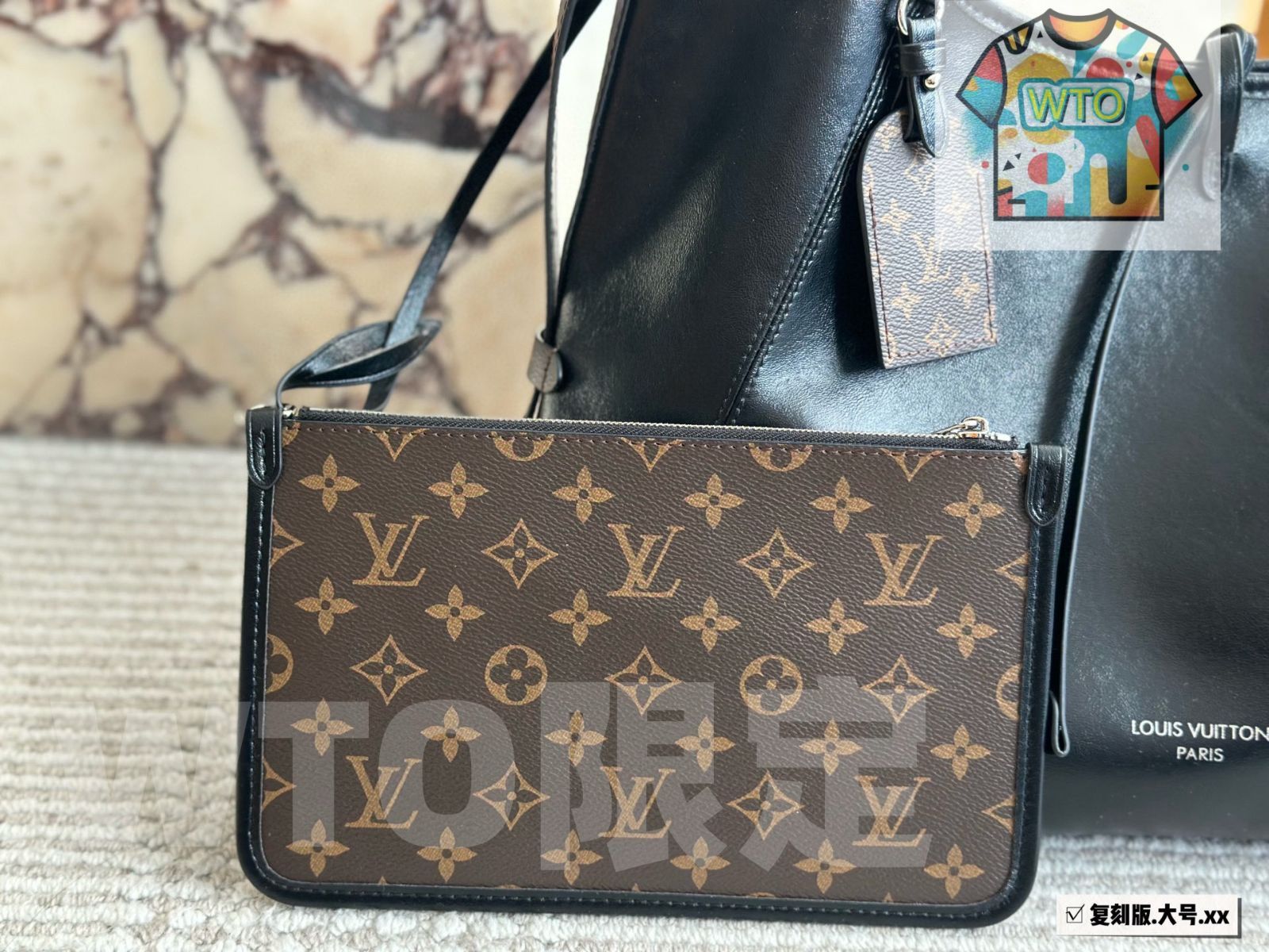 WTO通販 Louis Vuitton CarryAll Dark ミディアムハンドバッグ 39×30×15cm-WTO輸入-ZZY56