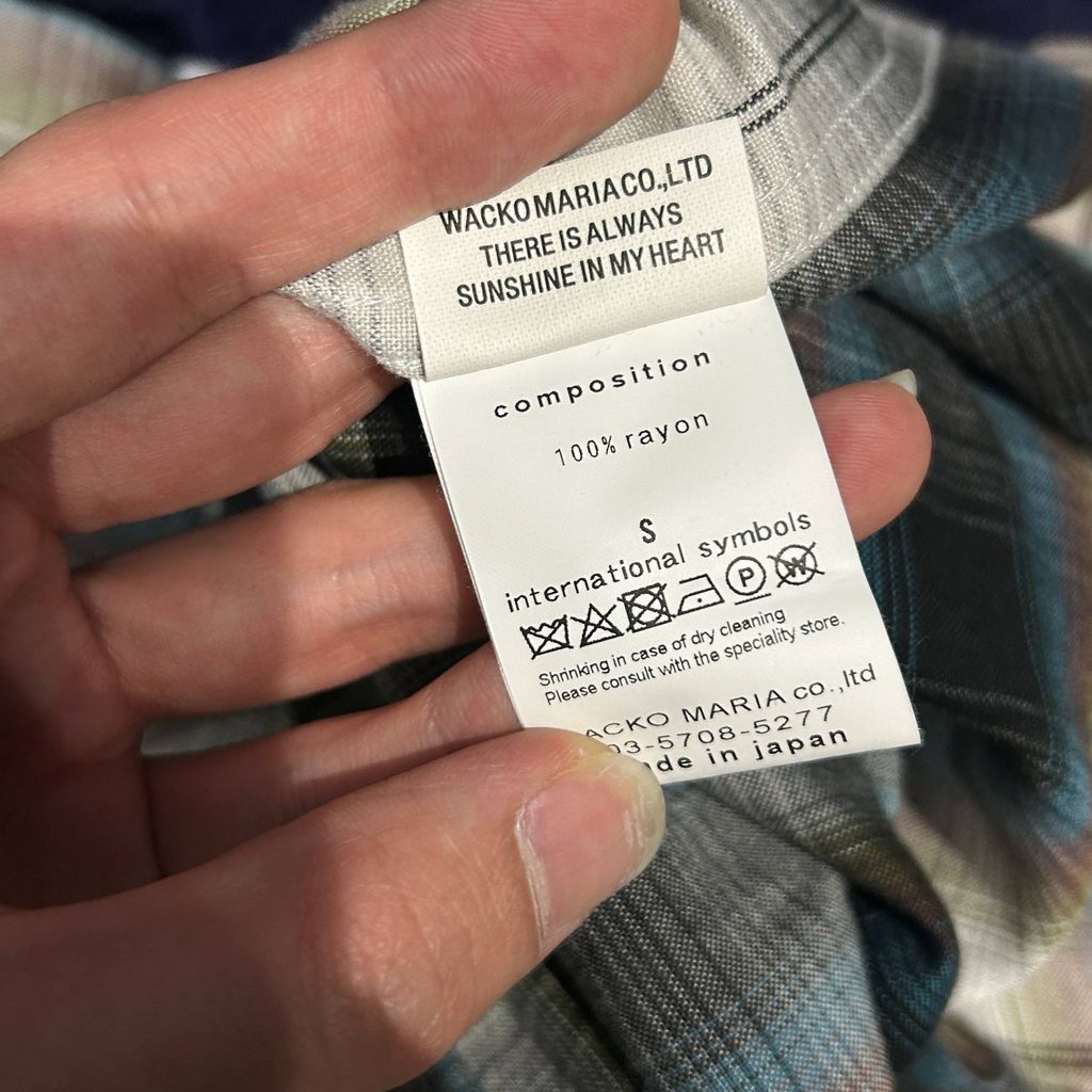激安特価で販売中！ WACKO MARIA ワコマリア Rayon Shirt レーヨン半袖シャツ グレー系 size S 中目黒A11 満足のいく