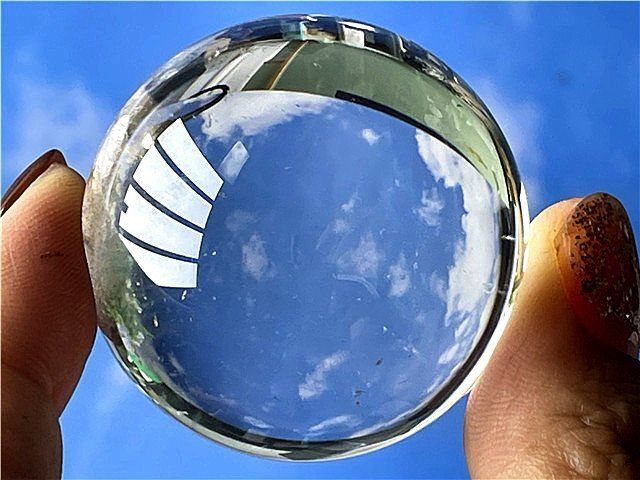 約:92mm AAA級天然レインボー水晶丸玉B68B1/300B02B 【公式通販】