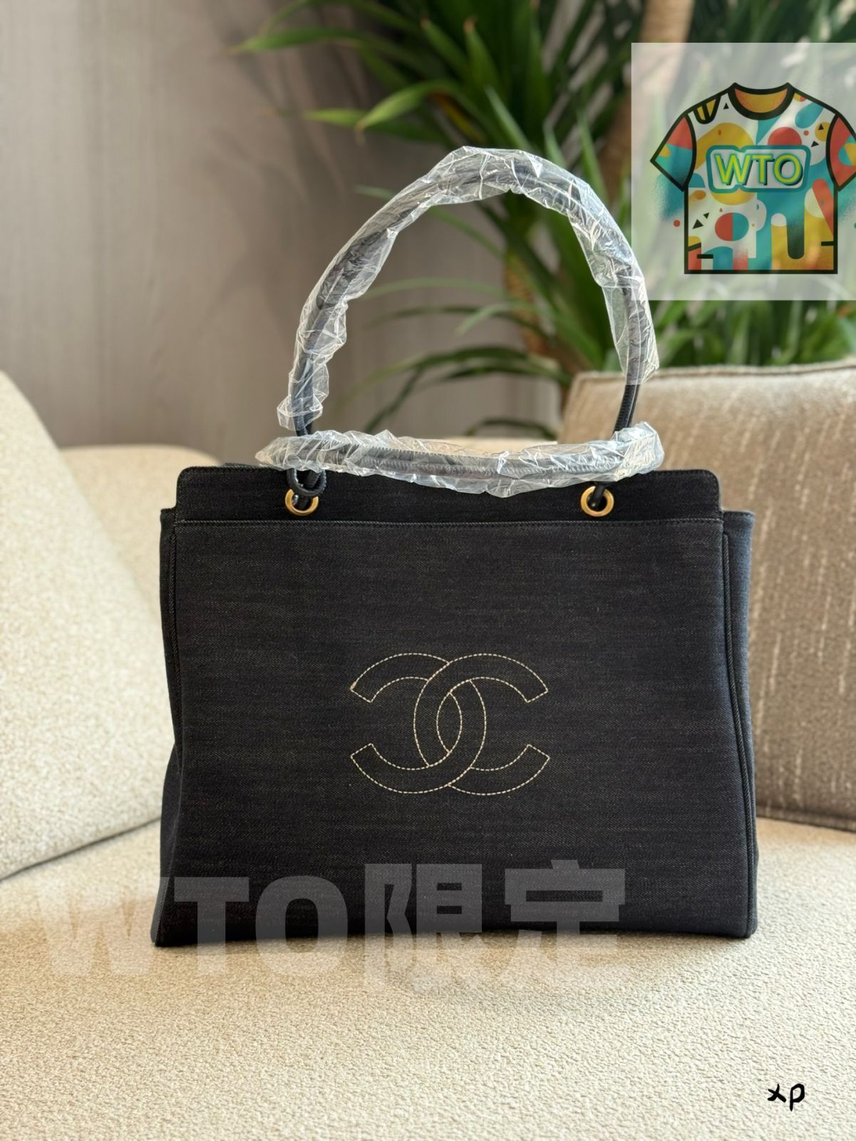 今日 Chanel シャネル デニムトート ヴィンテージシリーズ クラシックロゴデザインが特徴