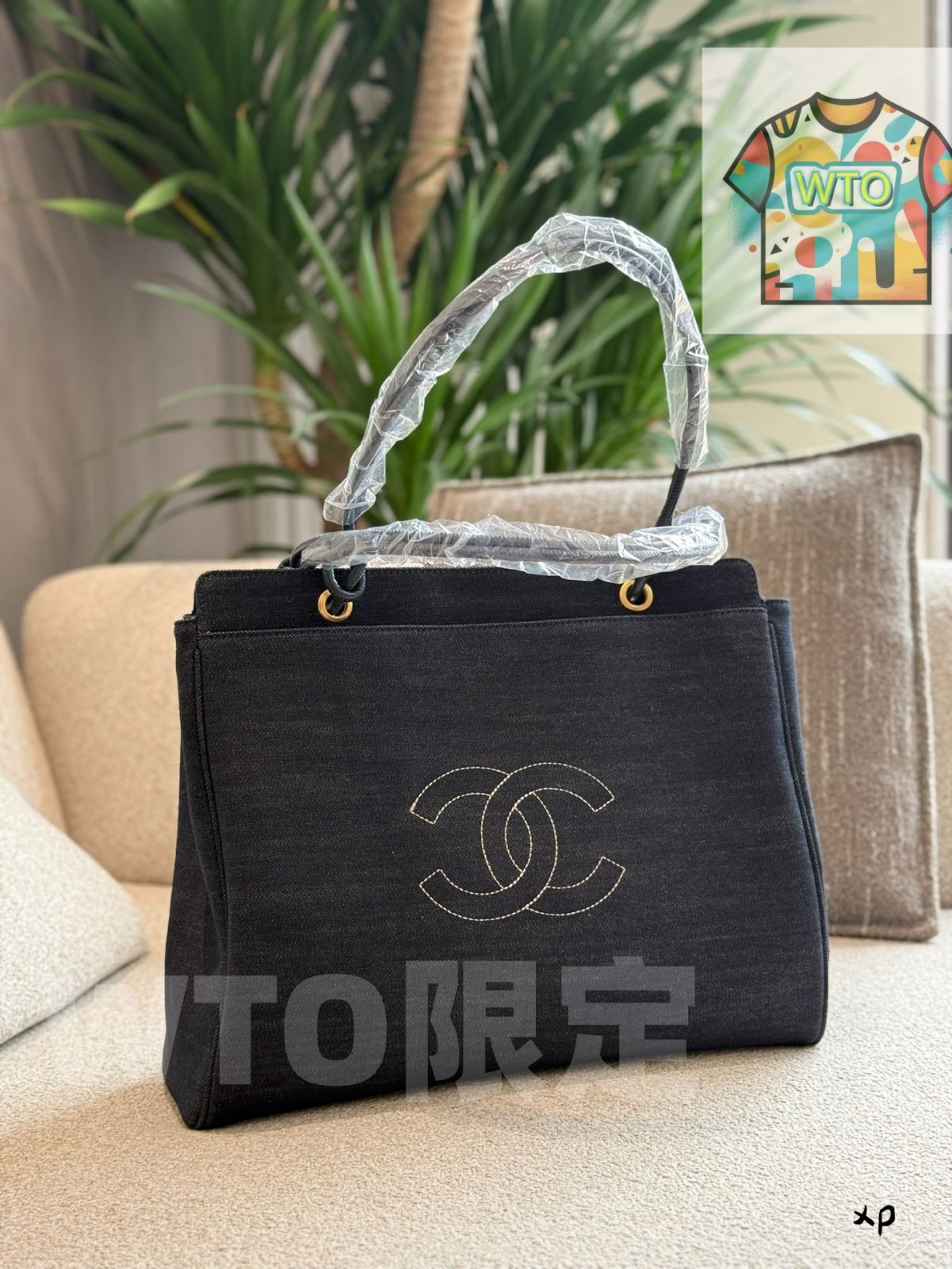 今日 Chanel シャネル デニムトート ヴィンテージシリーズ クラシックロゴデザインが特徴