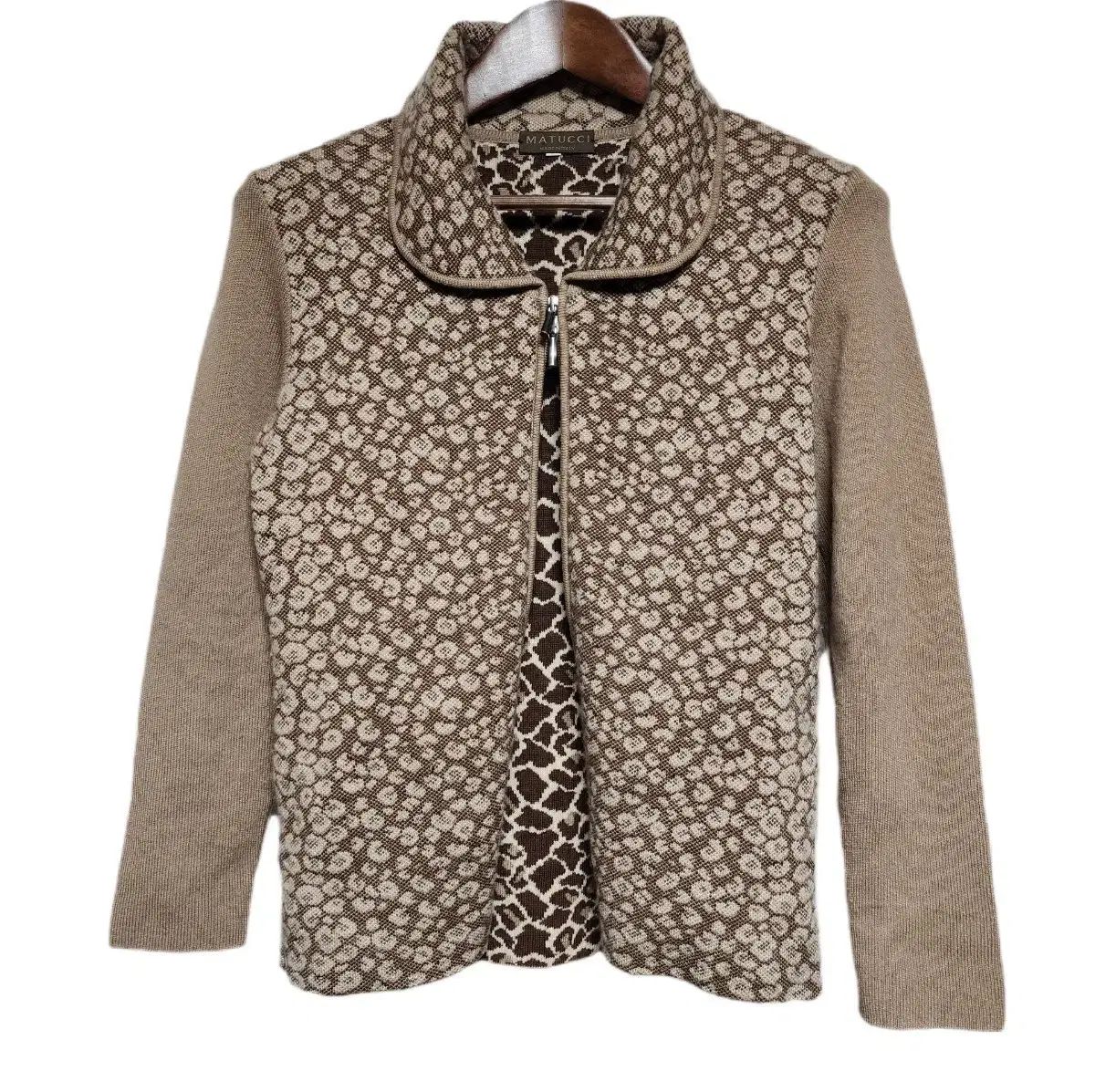 MATUCCI イタリア カシミア 羊သား ツーウェイ ジップアップ