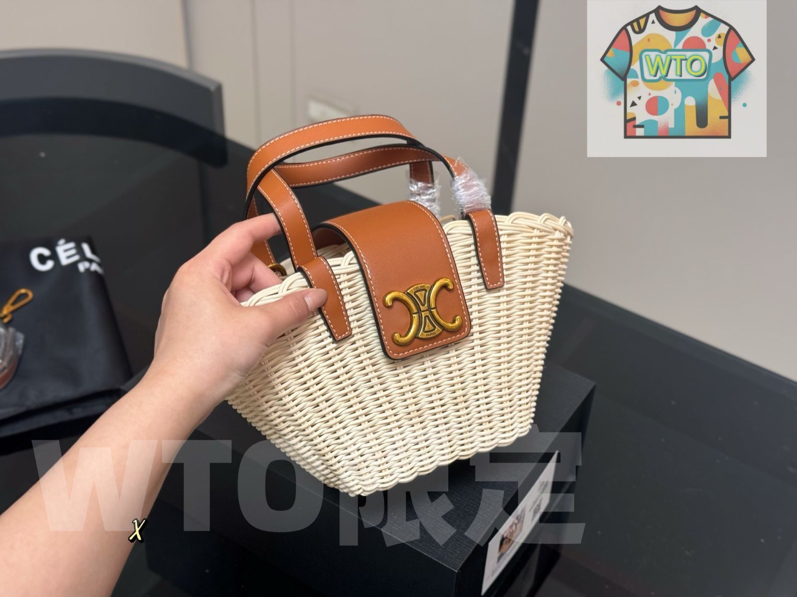 今日 Celine セリーヌ ティーンクーフィンバスケットバッグ新シリーズ 柳条×天然レザー 搭載