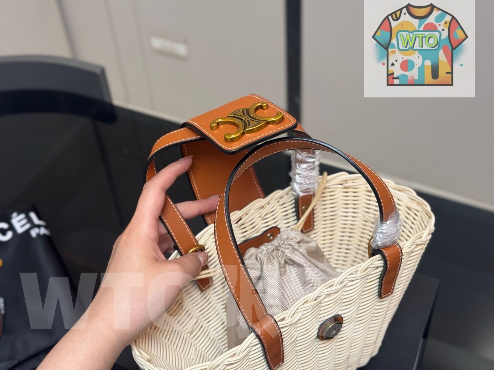 柳条×天然レザー