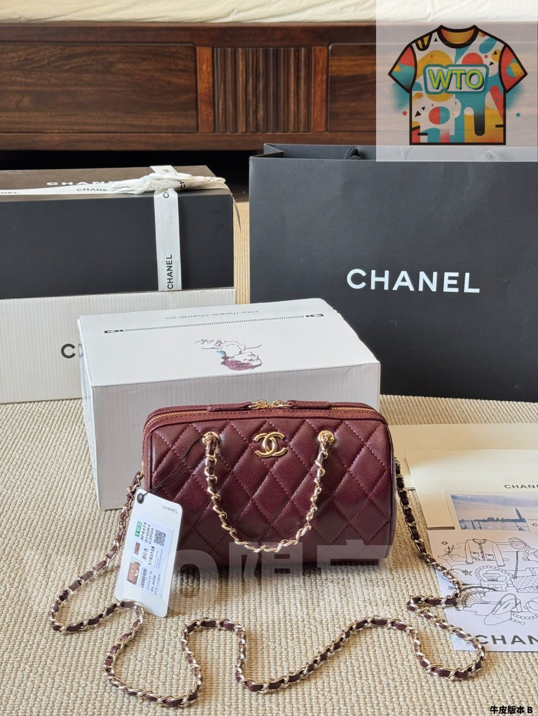 今日 Chanel シャネル ボウリングバッグシリーズ ライチ革採用