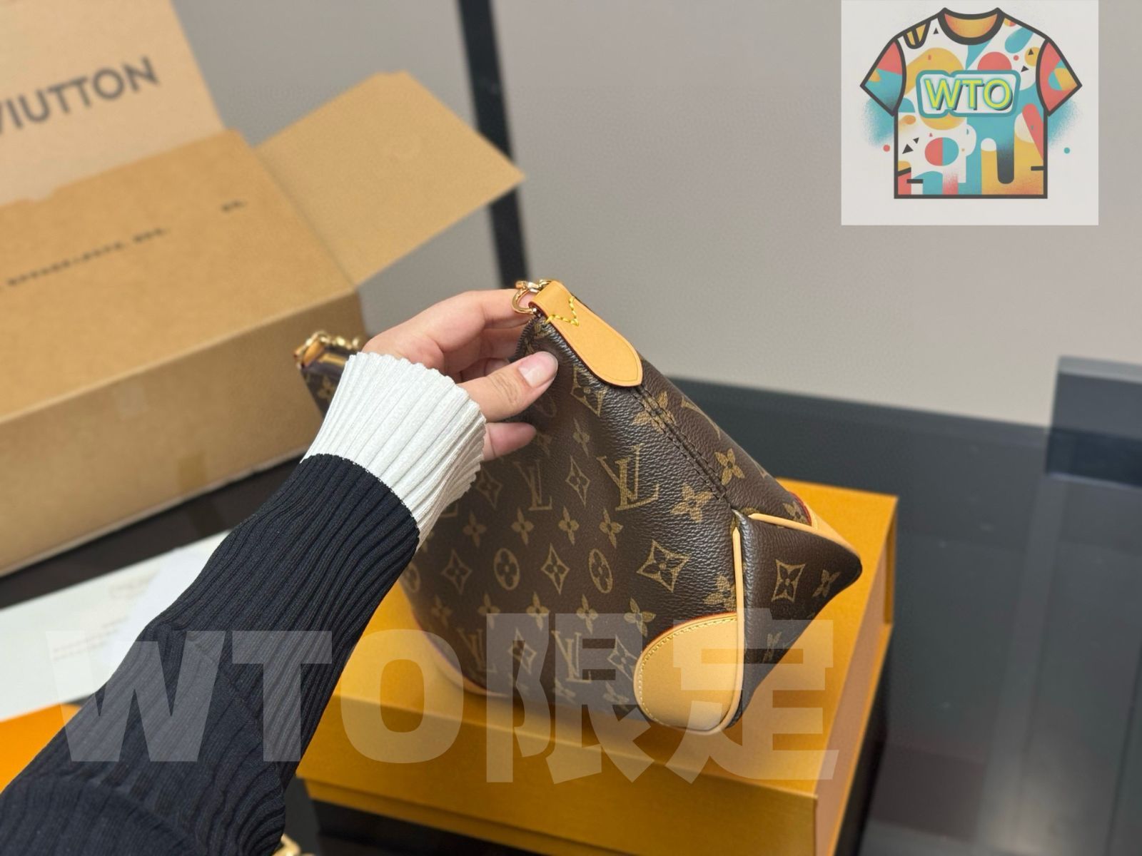  今日 Louis Vuitton ルイ ヴィトン 折りたたみ式ボックス付き ヴィンテージショルダーバッグ 肩帯 チェーン付き-WTO輸入2 ハンドバッグ バッグ