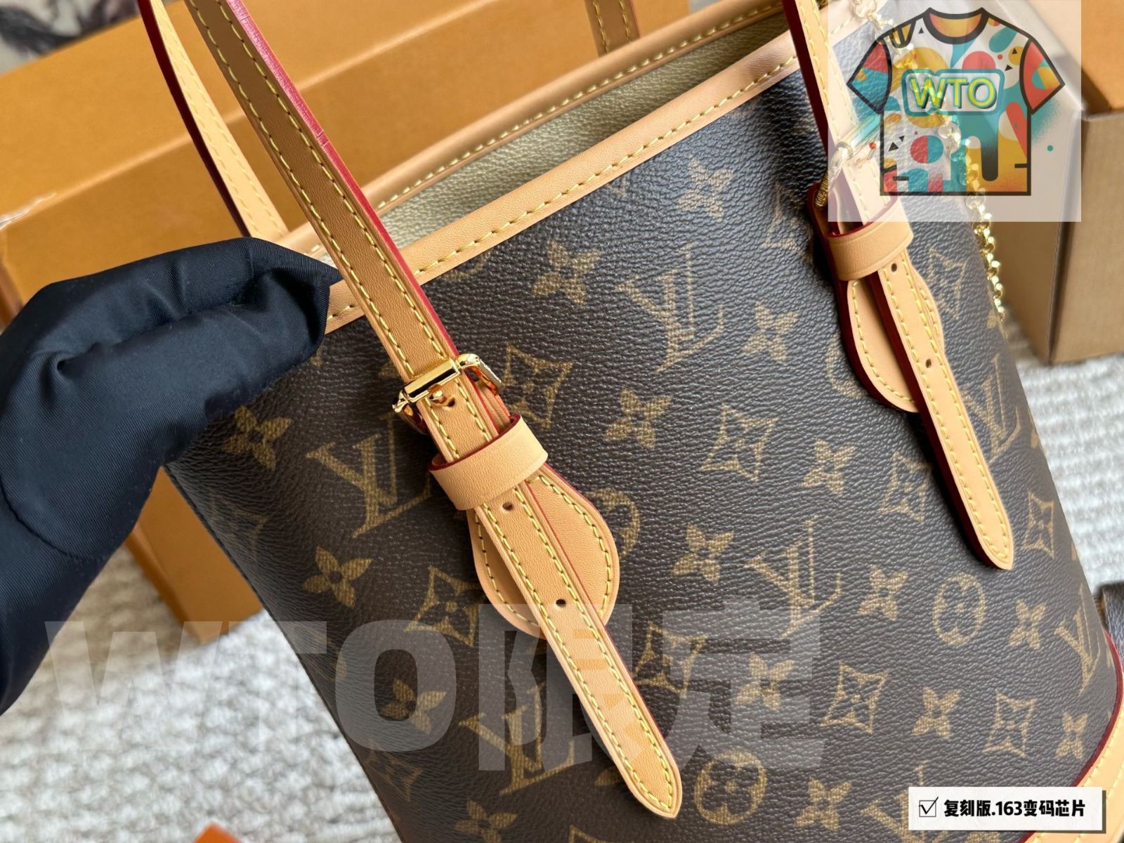 今日 Louis Vuitton ルイ ヴィトン ヴィンテージバケットバッグシリーズ モノグラム素材製 リムーバブルデザイン
