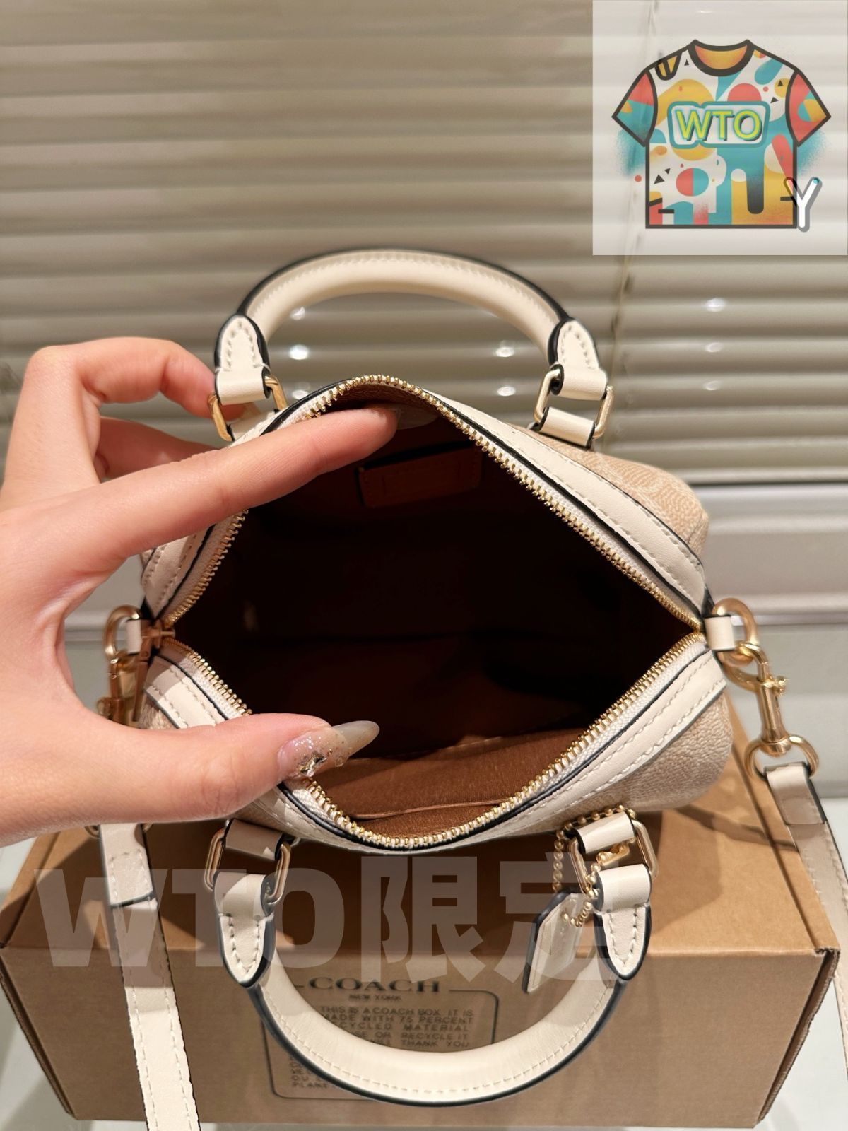  今日 Coach コーチ ミニローワンシリーズ 素材採用 ハンドバッグ バッグ