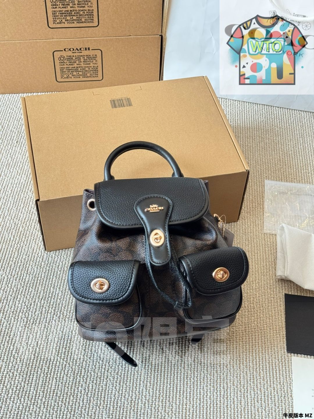 今日 Coach コーチ ハドリーシリーズ 多ポケット収納デザイン