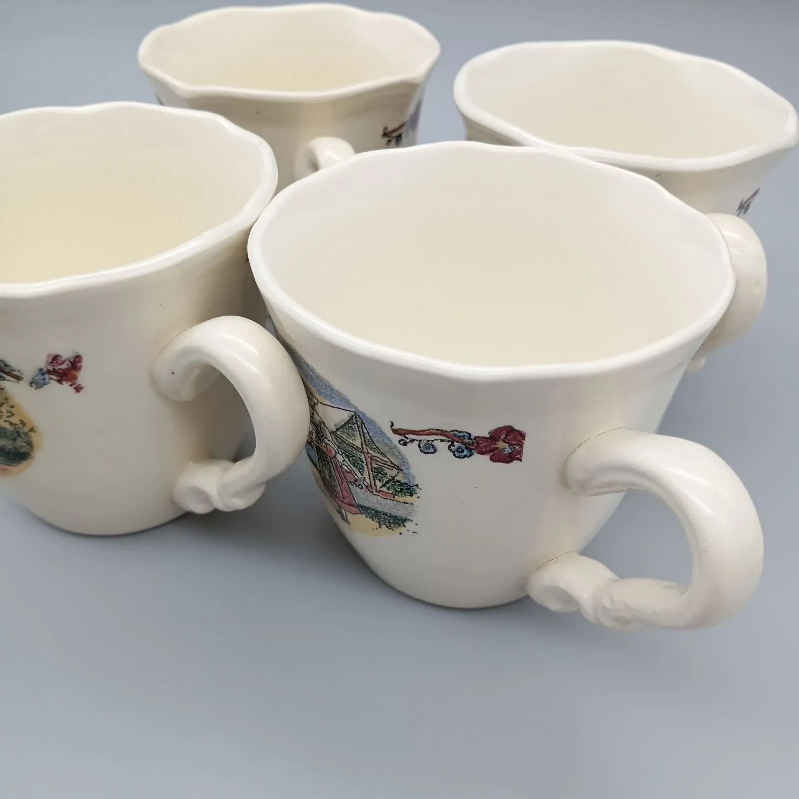 サルグミンヌ 花リム オベルネ OBERNAI デミタス カップ＆ソーサー 4柄 セット SARREGUEMINES WWW_OPDRERGINERDOGAN_COM