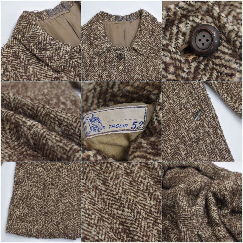 60s イタリア製 San Martein サンマルタン ヘリンボーン ツイード