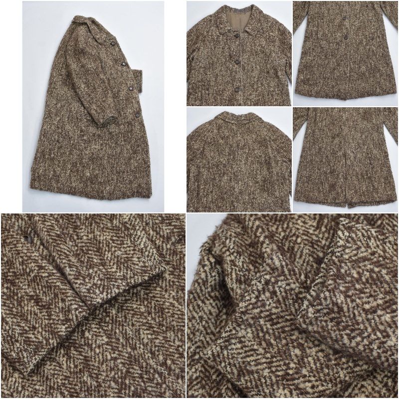 【Vintage】ラグランスリーブヘリンボーンコート MADE IN ITALY ヘリンボーンラグランスリーブコート＜BEAMS F＞｜ビームス ライフ