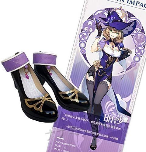 原神　リサ　コスプレ衣装一式　ウィッグ.靴付 原神 リサの靴 コスプレ げんしんシューズ 靴 アクセサリー ウィッグ