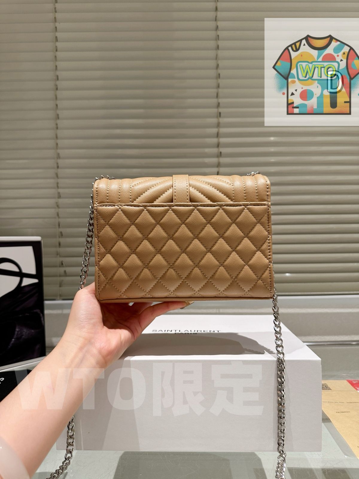 今日 YSL イーエスエル エンベロープシリーズ シンプルなエンベロープ型と金属チェーンデザイン-WTO輸入2