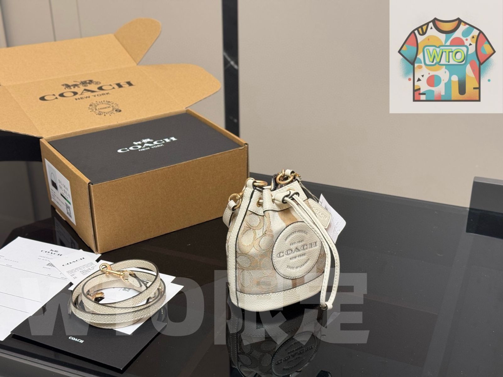 今日 Coach コーチ ミニバケットバッグ シリーズ デニム素材で作られた精巧可愛らしいデザイン-WTO輸入2