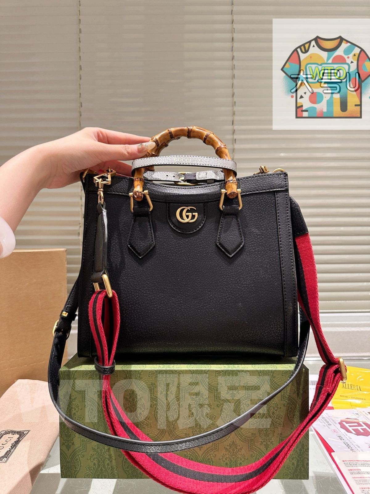 今日 Gucci グッチ ディアナシリーズ クラシックで個性的な竹製バックルデザイン-WTO輸入2