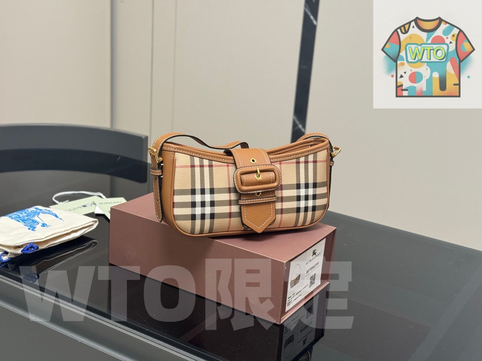 今日 Burberry バーバリー レトロアンダーアーバッグ シリーズ クラシック格柄で百搭なスタイルを演出-WTO輸入2