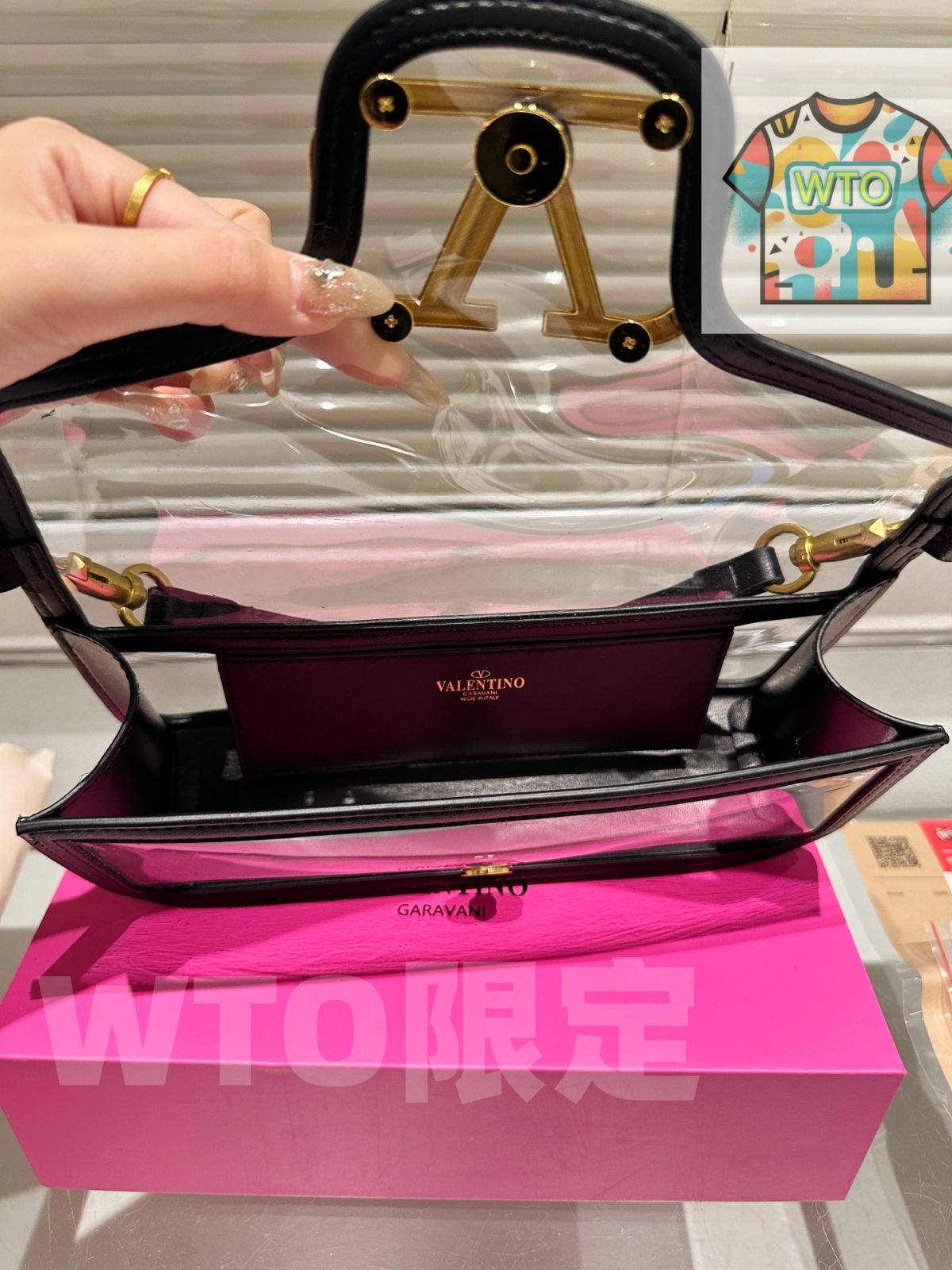  今日 Valentino ヴァレンティーノ クラシックトランスペアレントバッグ シリーズ 可愛らしい仙女風が特徴-WTO輸入2 ハンドバッグ バッグ