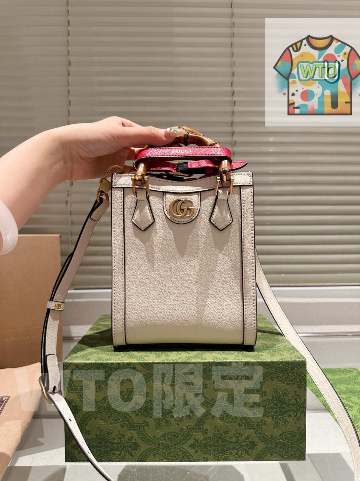 今日 Gucci グッチ ディアナ竹節ハンドバッグ シリーズ クラシック竹節とバックルのデザインが特徴-WTO輸入2